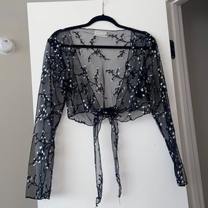 Urban Outfitters black shirt/shrug - size M